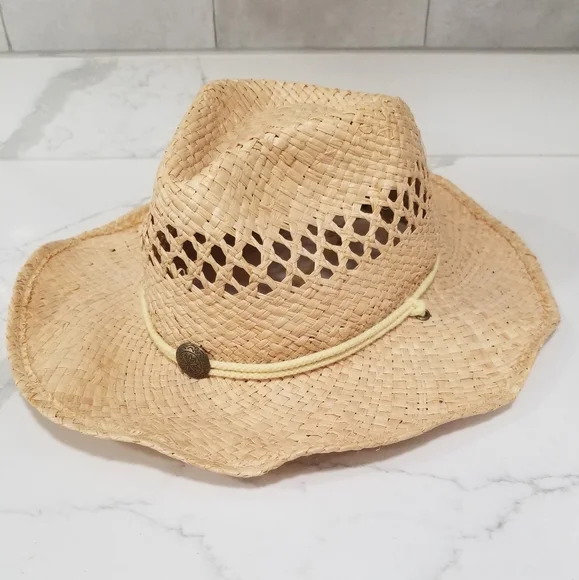 Jaxon Unisex  Straw Western Cowboy Hat One Size - Picture 9 of 14